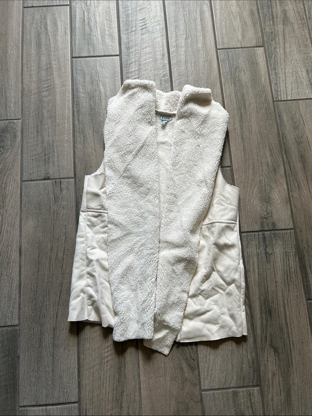 Susina Cream Sherpa Vest
